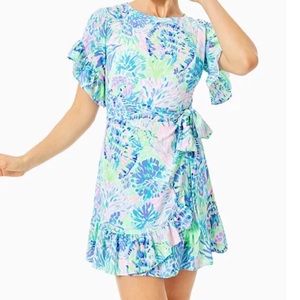 Beautiful dress! Perfect for Spring! Darlah Stretch Dress in Shell of a Party.